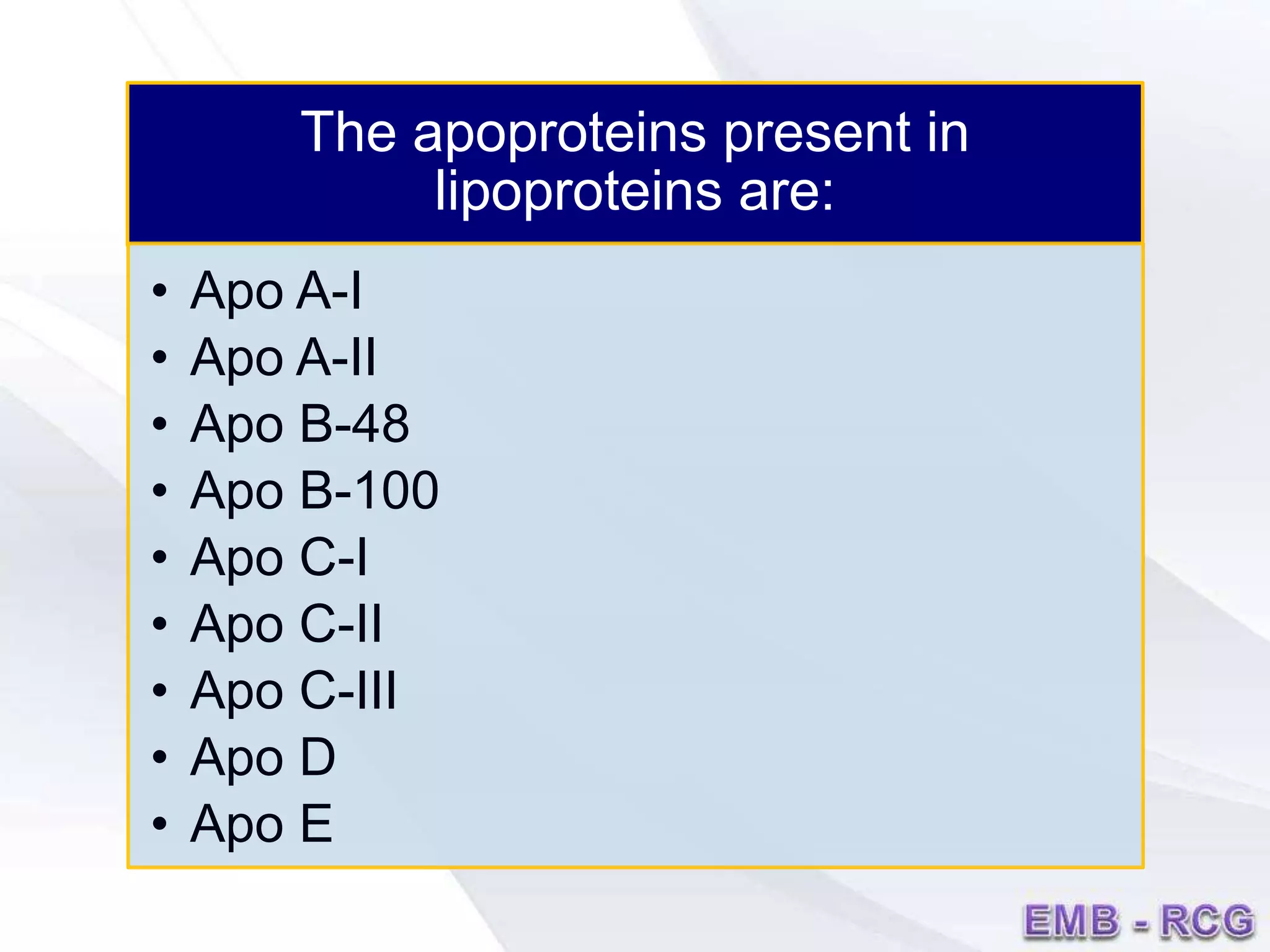 Metabolism of lipoproteins | PPTX