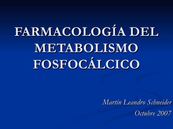 Teorico de Metabolismo Fosfocalcico