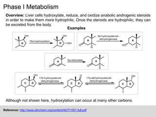 Hydroxylation Example Metabolism of steroids | PPTX