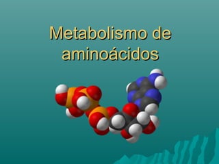 Metabolismo deMetabolismo de
aminoácidosaminoácidos
 