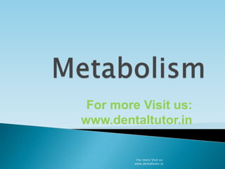For more Visit us:
www.dentaltutor.in
For more Visit us:
www.dentaltutor.in
 