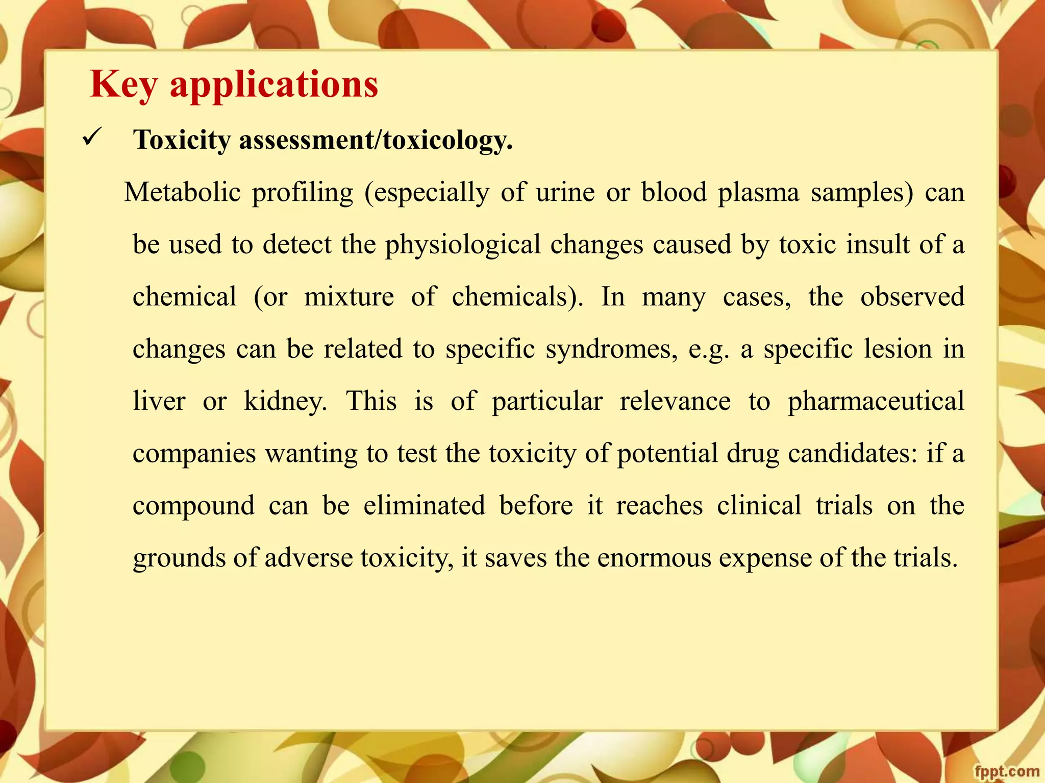 Metabolomics- concepts and applications