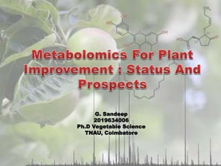 G. Sandeep
2019634006
Ph.D Vegetable Science
TNAU, Coimbatore
 