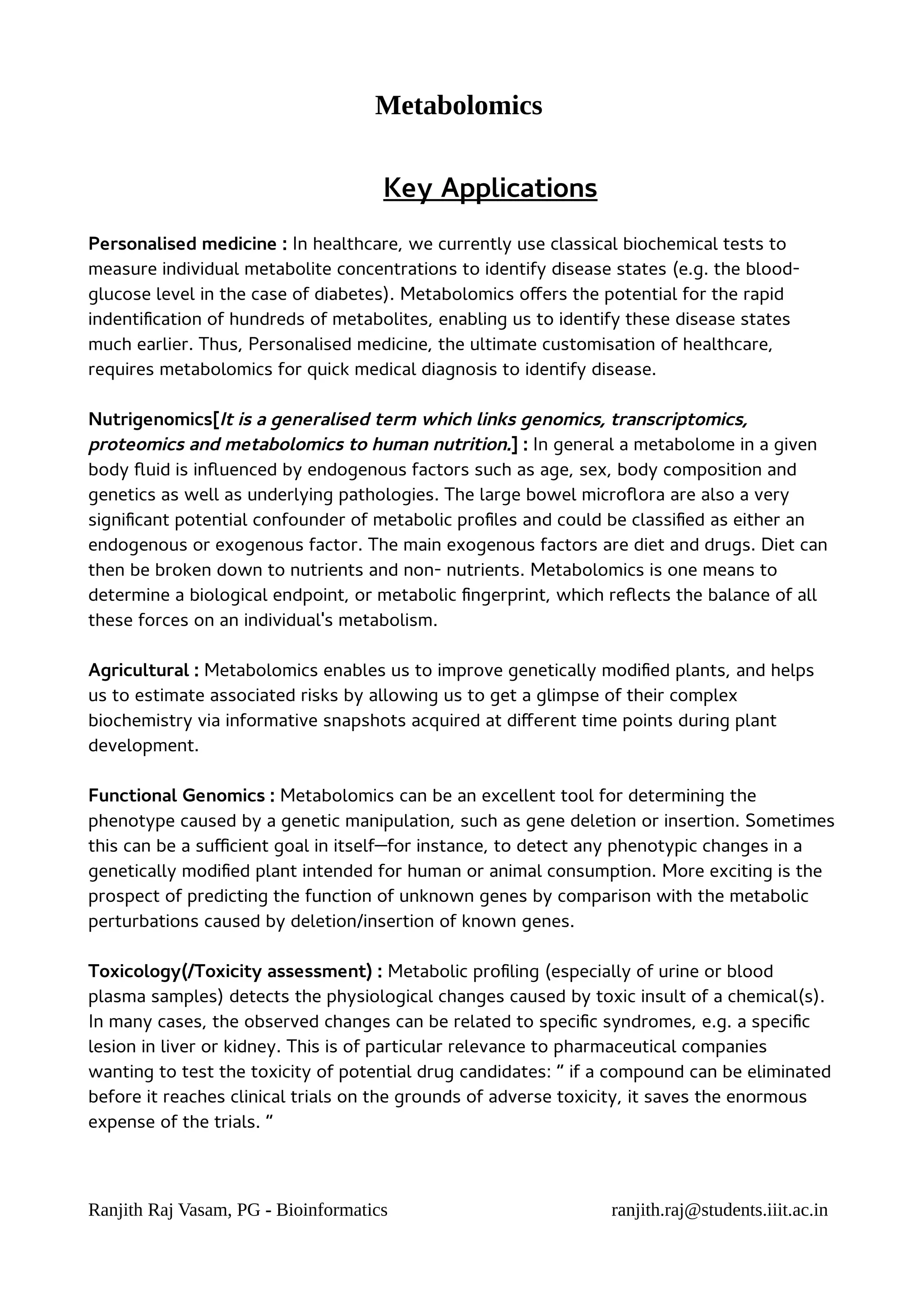 A Brief Introduction to Metabolomics | PDF