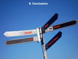 8. Conclusions




                                        l




               ap
                                  ZPorta




              M
Metalib
                                           r
                                        lve
    Sirsi                             So
                              c   h
                         e ar
                     S
 