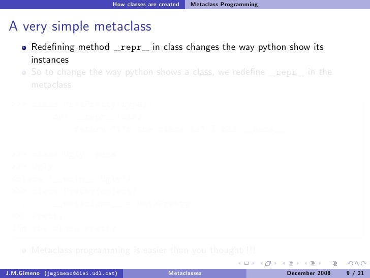 Metaclass Programming in Python