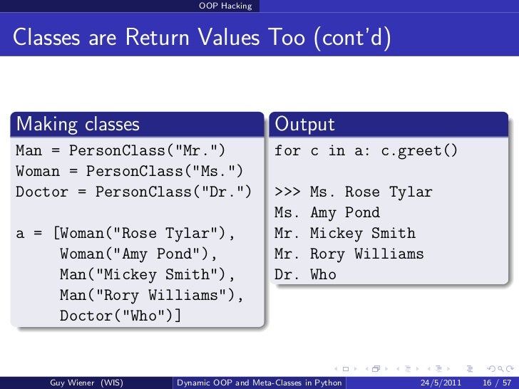 Metaklassen In Python – Python Metaclasses and Metaprogramming – BUVCJ
