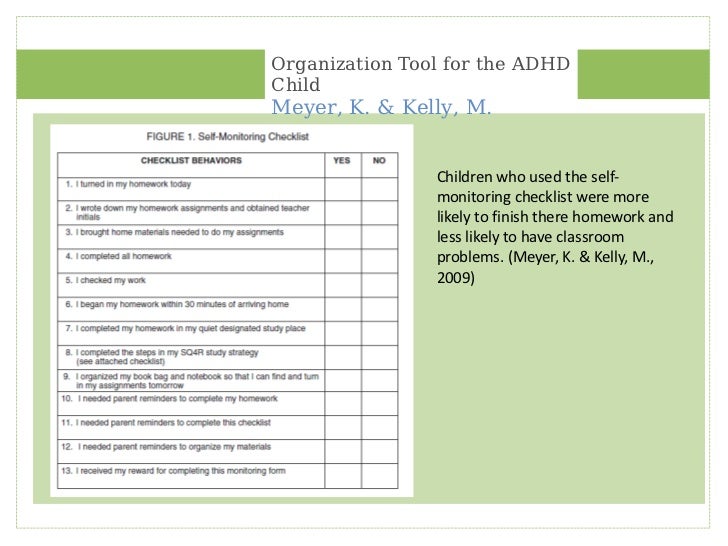 Checklist for students with adhd picture