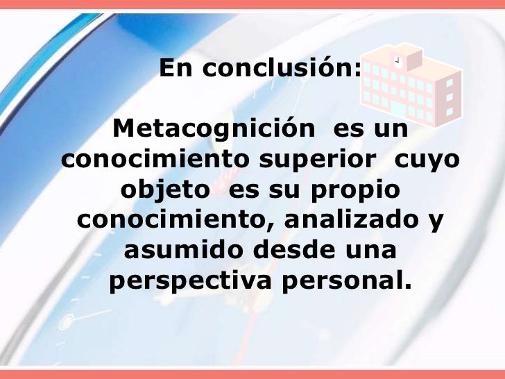 Metacognición