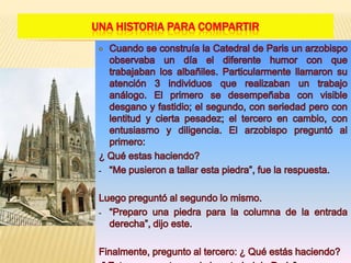 UNA HISTORIA PARA COMPARTIR
 