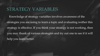 CHAPTER 1 MEANING OF METACOGNITION IN LEARNERS | PPTX