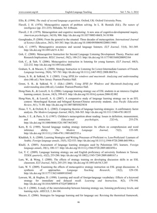 Metacognition and second or foreign language learning | PDF