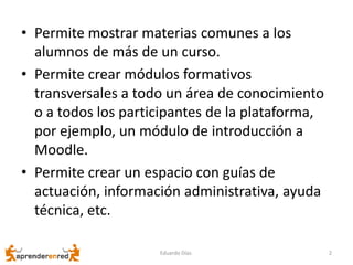 Moodle Metacourse Metacurso de Moodle | PPTX