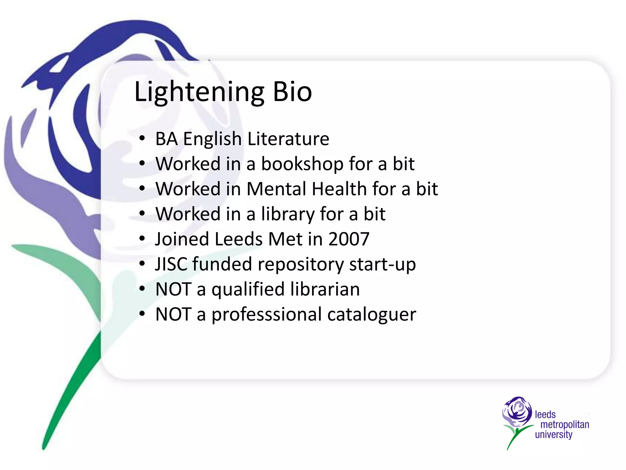   Context - Repository Projects at Leeds Met