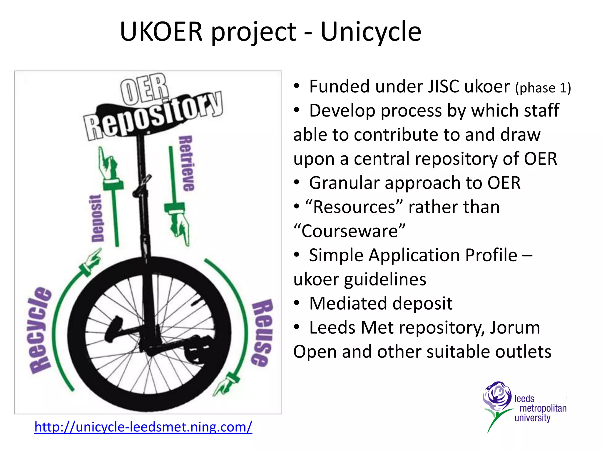  An Application Profile for UKOER