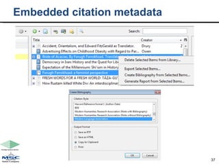 Embedded citation metadata  