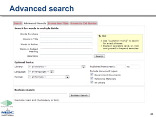 Advanced search 