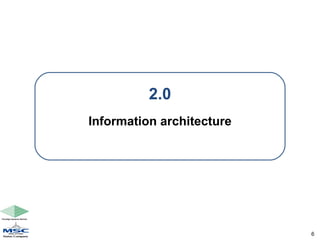 2.0 Information architecture 