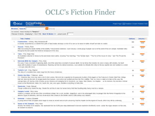OCLC’s Fiction Finder 