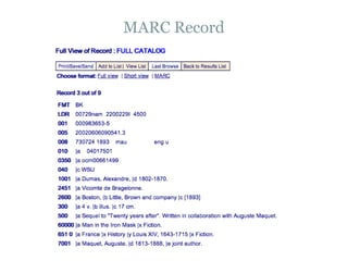 MARC Record 