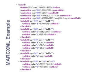 MARCXML Example 