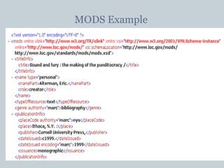 MODS Example 