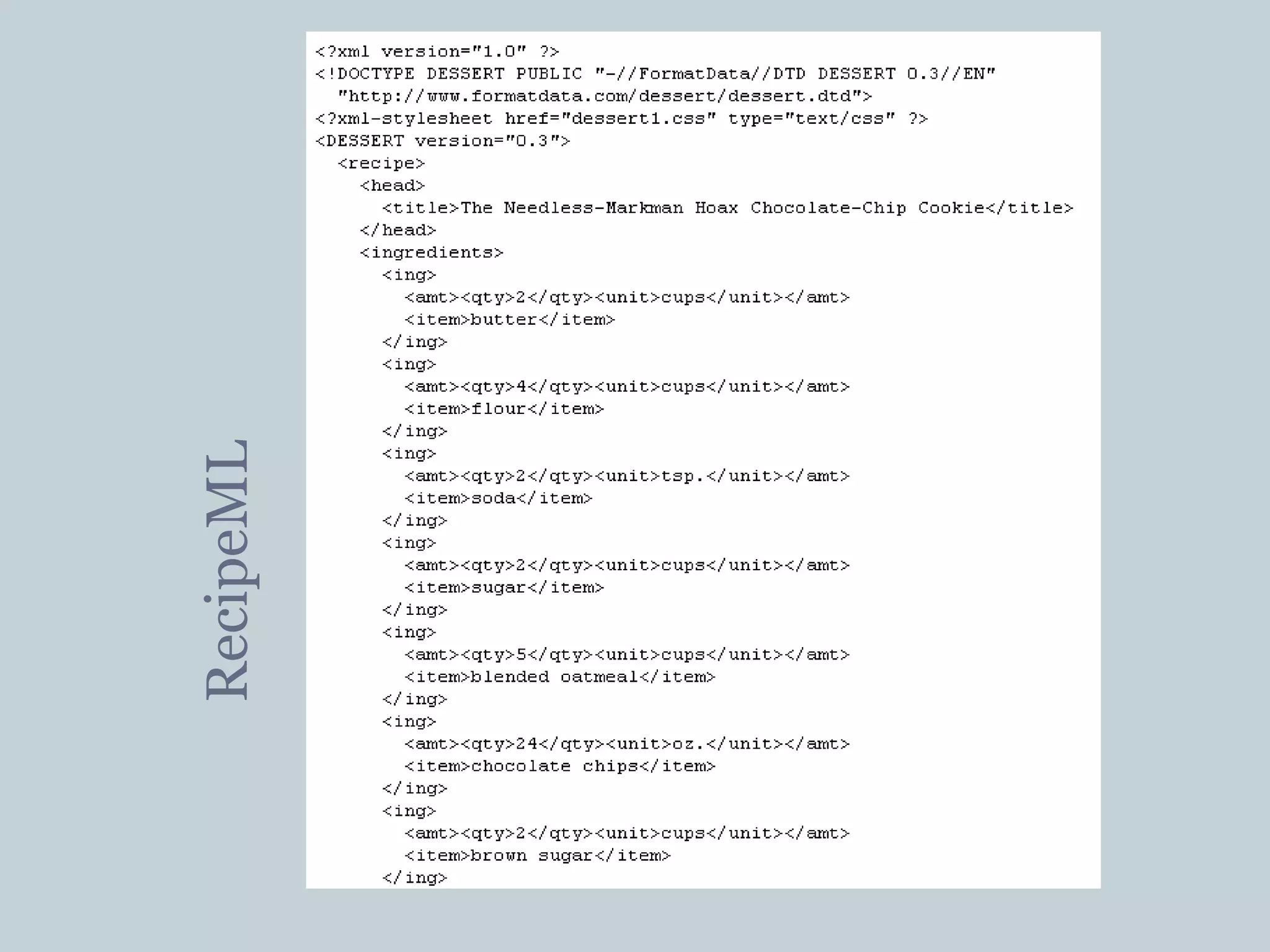 RecipeML 