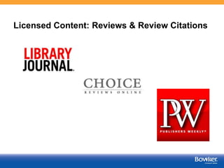 11
Reviews & Review Citations
 