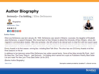 Knowledge Profiles
14
 