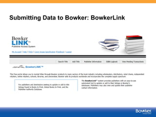 4
BowkerLink.com
 