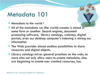 Computer Metadata Metadata an overview | PPT