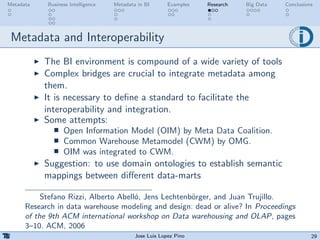 Metadata Intelligence Metadata in Business Intelligence | PDF