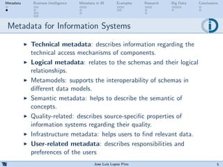 Metadata Intelligence Metadata in Business Intelligence | PDF