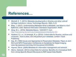 Metadata issues and challenges: Link Data | PPT