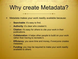 Metadata and Tagging | PPTX