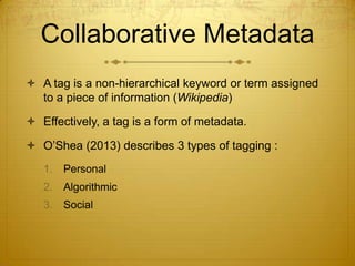 Metadata and Tagging | PPTX