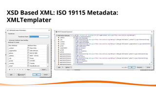XSD Based XML: ISO 19115 Metadata:
XMLTemplater
 