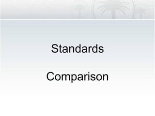 Standards
Comparison
 