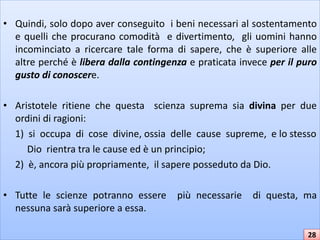 Metafisica A (Libro Primo della Metafisica) - Analisi e ...