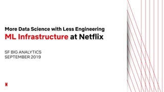 More Data Science with Less Engineering
ML Infrastructure at Netflix
SF BIG ANALYTICS
SEPTEMBER 2019
 