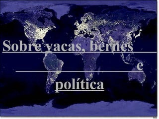 Sobre vacas, bernes  e política 