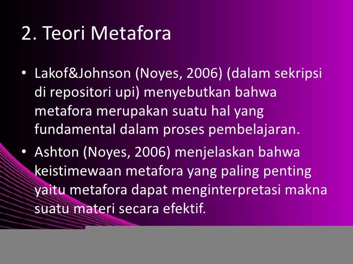 Metafora Dalam Pembelajaran Matematika