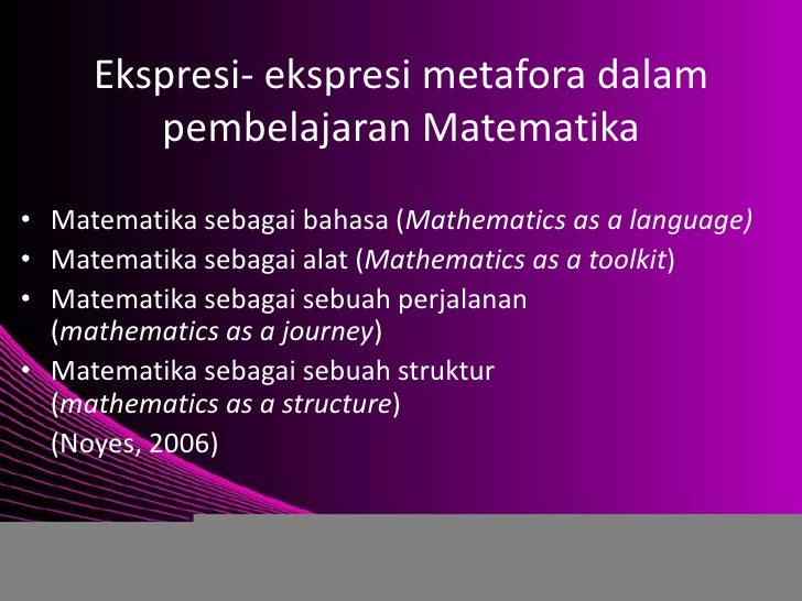 Metafora Dalam Pembelajaran Matematika