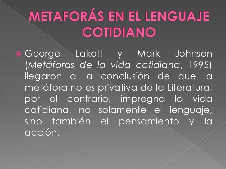 Metáforas Cotidianas