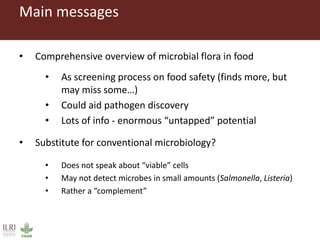 Metagenomics in food safety: What's the added value? Case studies from the livestock sector in Tanzania and Uganda