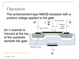 Metal Oxide Semiconductor Field Effect Transistors | PPT