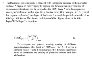 Metal ano particles and rods for biosensors | PPTX