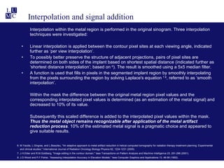 Simogram With 3 Operators Metal artifact reduction | PPT