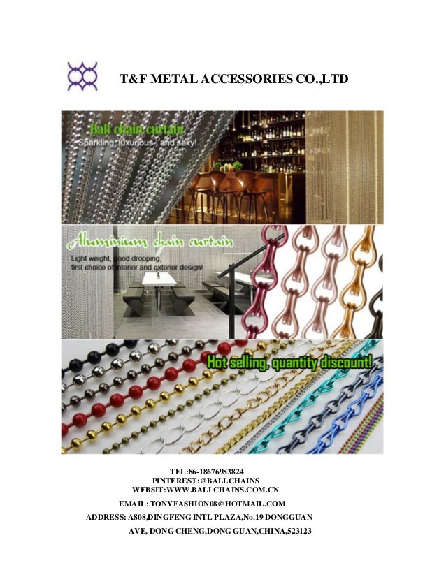 Metal Bead Chain Curtain Catalogue 2015