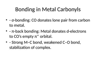 Back Bonding Metal_Carbonyls PI ACCEPTOR LIGANAD.pptx